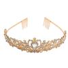 Gold Bridal Crown Fashionable Beautiful Elegant Glittering Wedding Princess Crown for Party