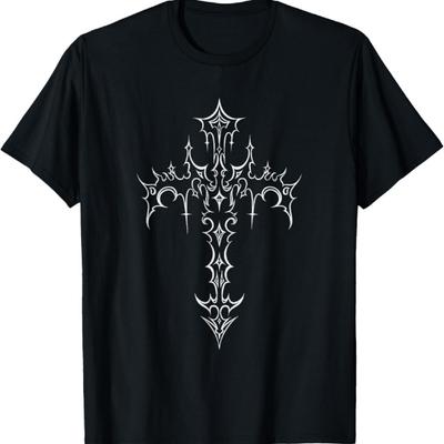 Gothic Cross Grunge Aesthetic Mall Goth T-Shirt