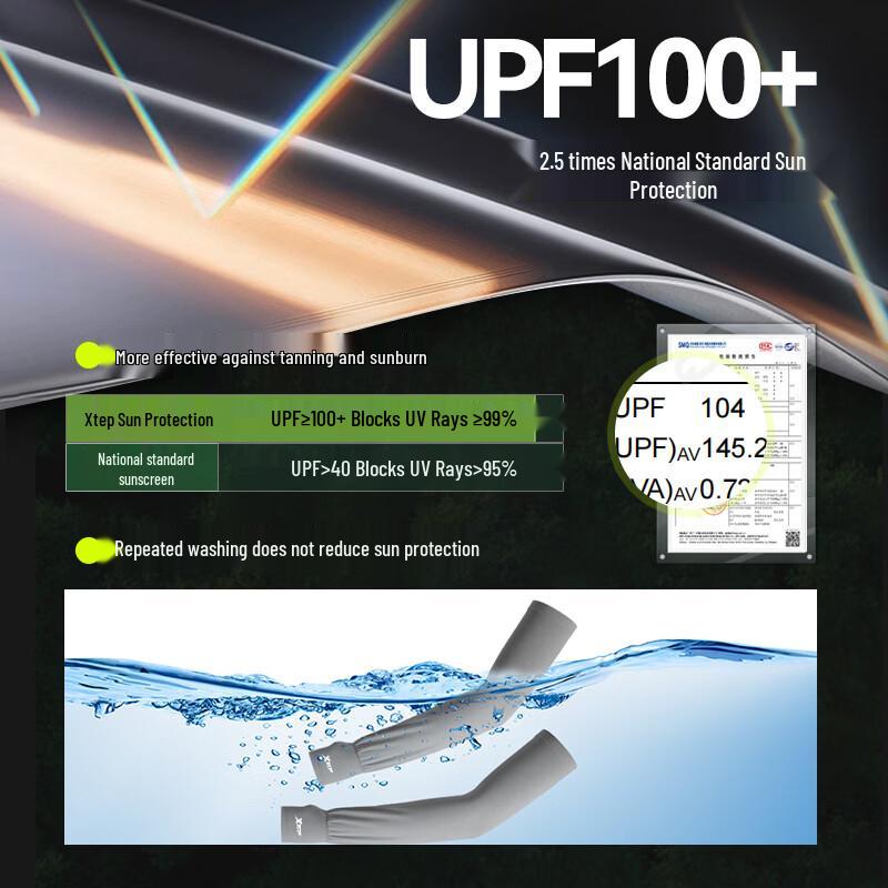 XTEP Unisex UV Protection Ice Sleeves (2 Pairs)