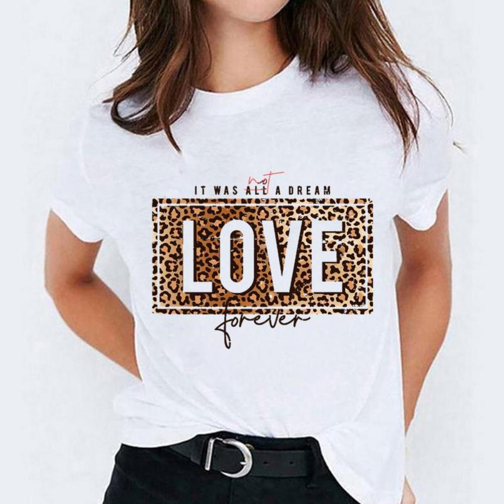 Glanzende Rode Liefdeshart Print T-shirt Dames Oversized Casual Los T-shirt Streetwear Dagelijkse Mode Top Duurzaam Grote Maten Blouse