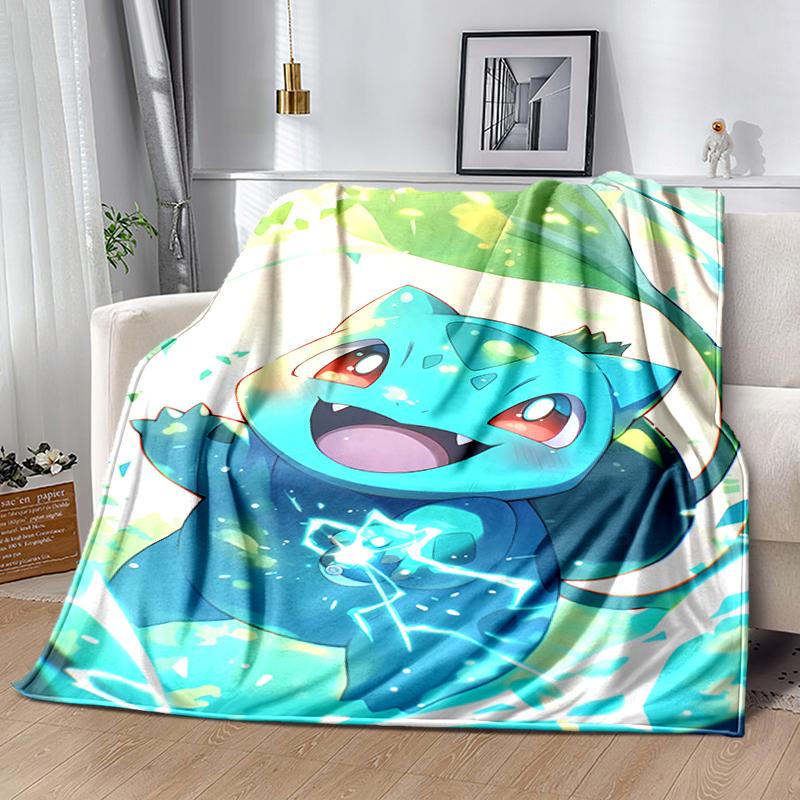 1pc Blanket Pokémon1 Print Design, Lightweight Blanket for Sofa, Bed- Soft &Warm, Gift for All Seasons Like Christmas, Halloween
