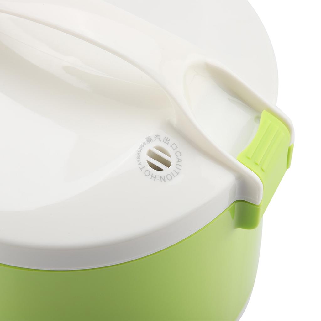 24V 180W 1.6L Electric Portable Multifunctional Rice Cooker Food   for Cars (Green)