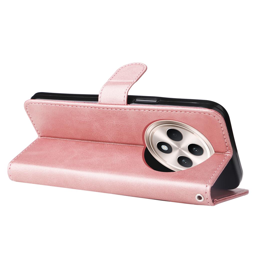 For Oppo Reno12 F 5G Case PU Leather Zipper Wallet Protective Phone Cover