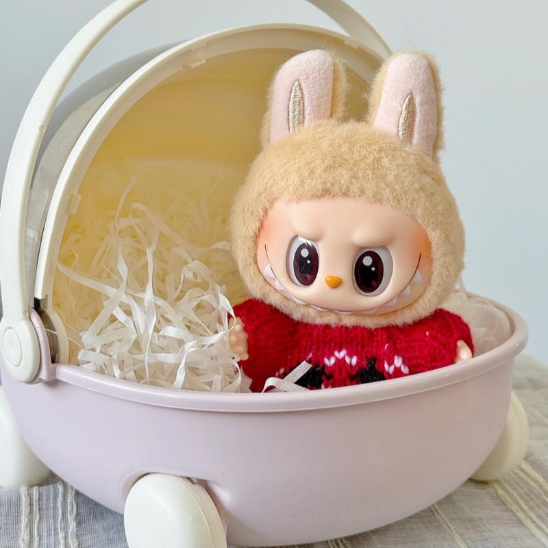 Labubu Kočárek pro V1 V2 V3 Labubu Kolébka Postel Vesmírný Modul Panenka Spací Kolébka Vozík Panenky Postel Nábytek Příslušenství Hračka Dárky