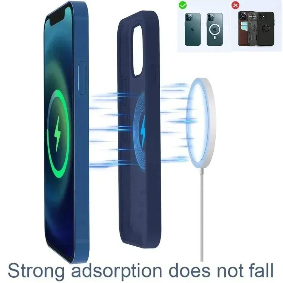 1pc Fast Charger Original Magnetic Wireless Charging Device For iPhone 16 15 14 13 Pro Max Mini USB C 8 Plus XR X XS MAX Airpods