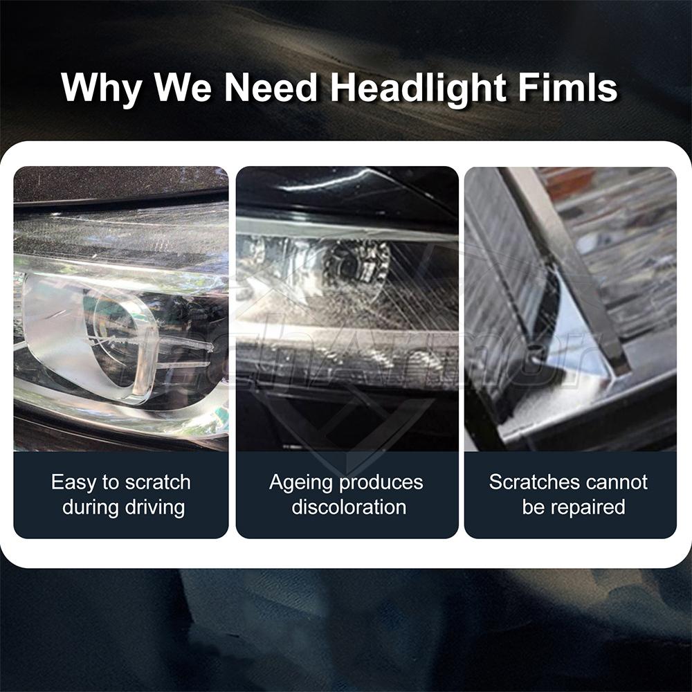 TPU Car Headlight Protective Film For SEAT Leon 2005 2006 2007 2008-12 Transport & Smoke Anti-Scratch Auto External Accessories