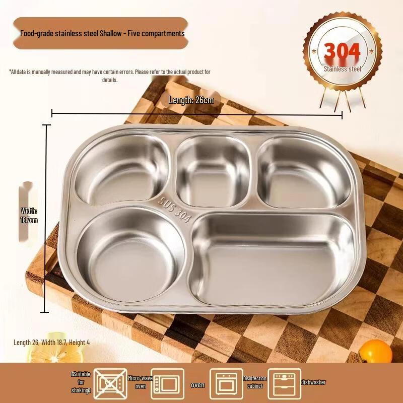 304 Stainless Steel Canteen Meal Tray
