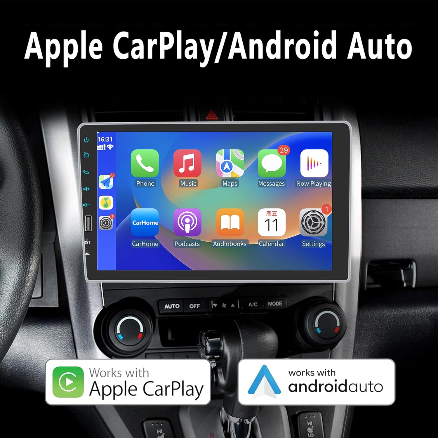 

9inch Car Stereo with CarPlay, Android Auto, Bluetooth, Mirror Link & Backup Camera United States