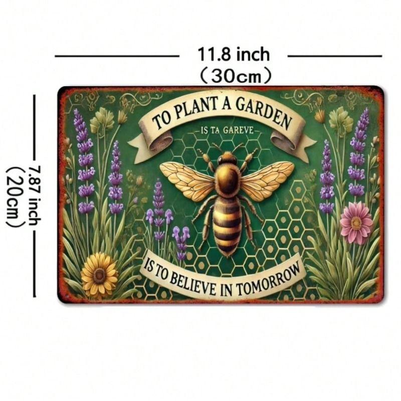 Metal Wall Art Decor Sign 20x30cm Hanging Plaque