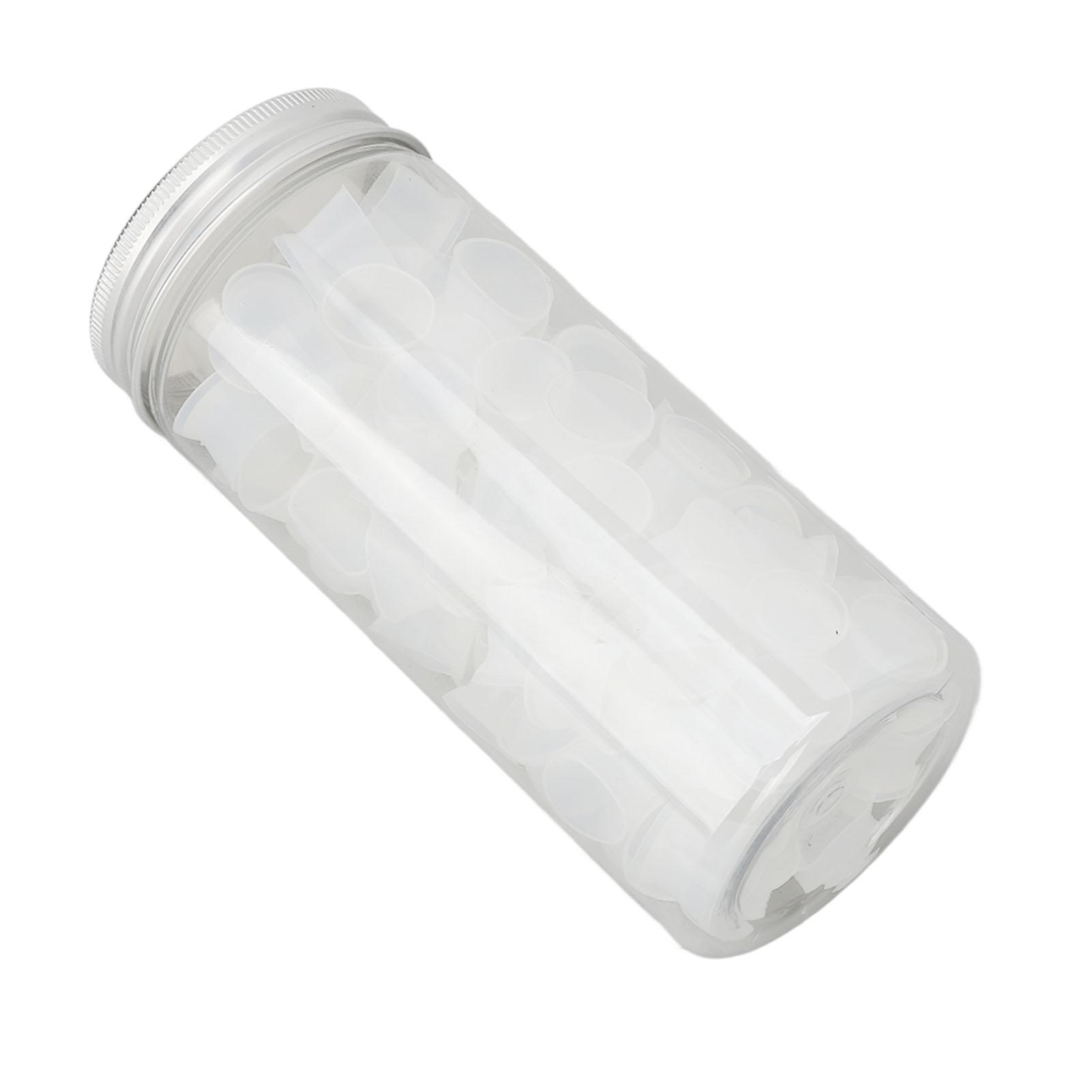 

100 шт одноразовые силиконовые стаканчики для пигмента большие стаканчики для бровей, подводки для глаз, пигмента для губ с местом для хранения белый