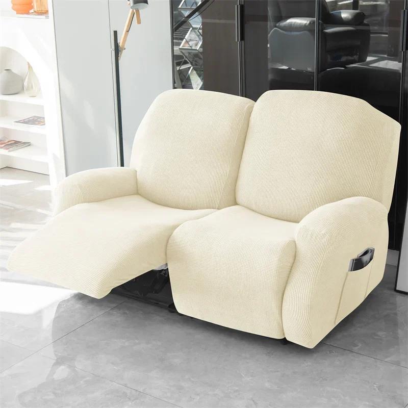 2 Seater Jacquard Recliner Sofa Cover Elastic Sofa Protector Relax Armchair Covers Stretch Couch Slipcover