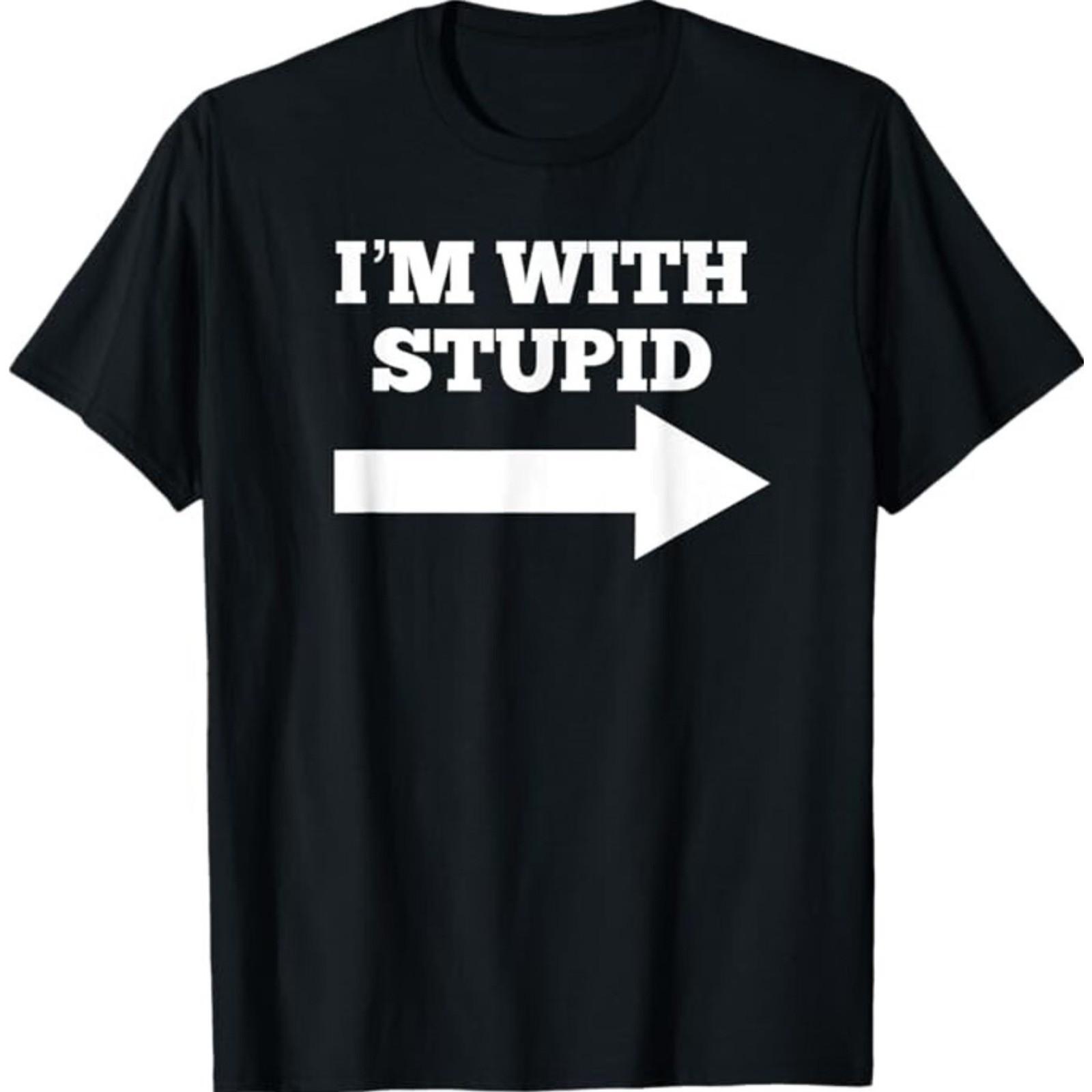 I m With Stupid Arrow Pointing Right Funny I m With Stupid Unisex T-Shirt S разноцветный