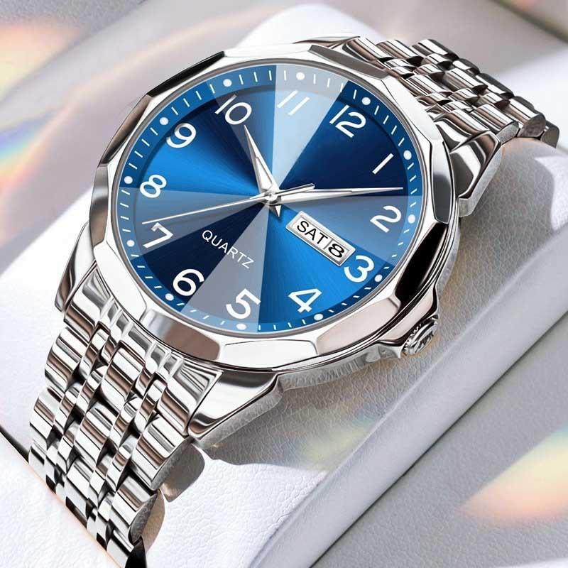 New Business Men's Watch Double Calendar High-end Quartz Men's Watch Fashion Multi-function Watch Non-mechanical Watch