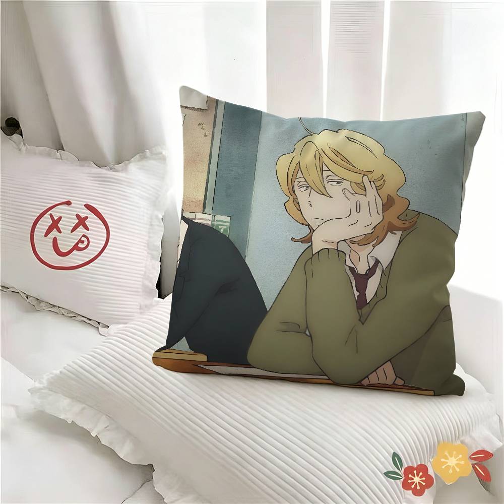Pc Anime Doukyuusei Rihito Sajo Hikaru Kusakabe Pillow Case Fashion Square Pillowcase Bedroom Sofa Room Ins Decoration Leisure