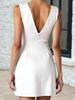 European & American Style Sleeveless V-Neck A-Line Mini Dress
