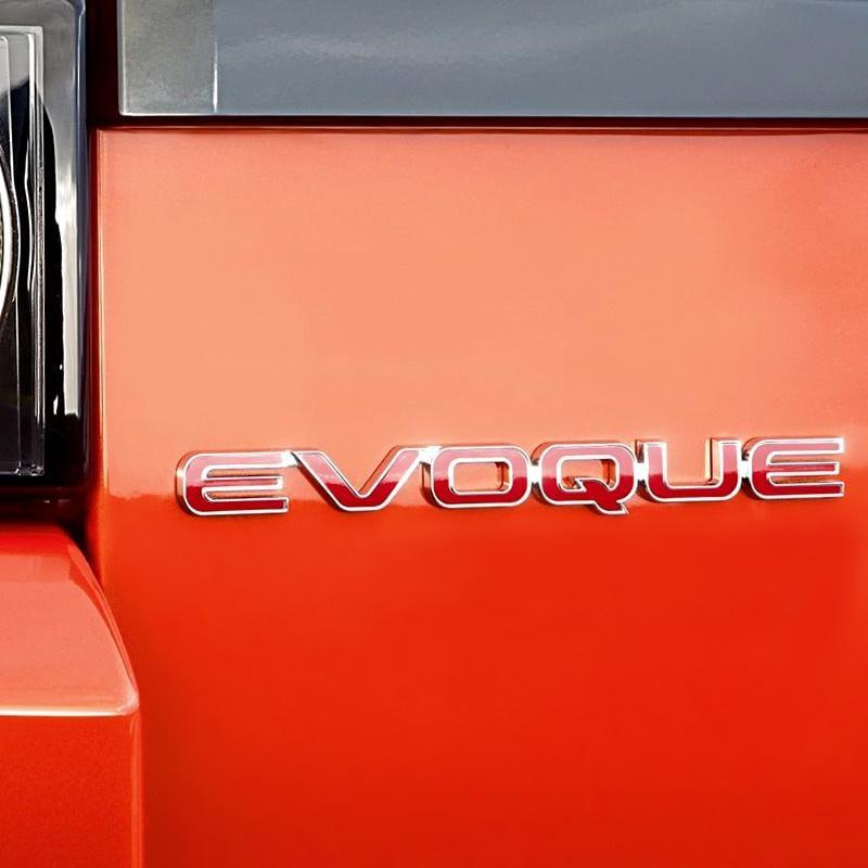 Hochwertiges Metall Chrom Umrüstung EVOQUE Emblem Heck Logo 3D Aufkleber für Rover LRX EVOQUE Auto Styling Zubehör