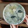 Plate Household High-End Ink Painting Dinner Plate High-Value Vegetable Plate Tableware Plate Round Plate Western Food Plate
