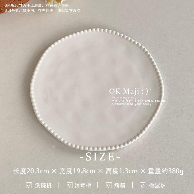 Good-looking plates, high-end French tableware, ceramic pastry trays, breakfast flat trays, shallow trays, desserts, cake trays