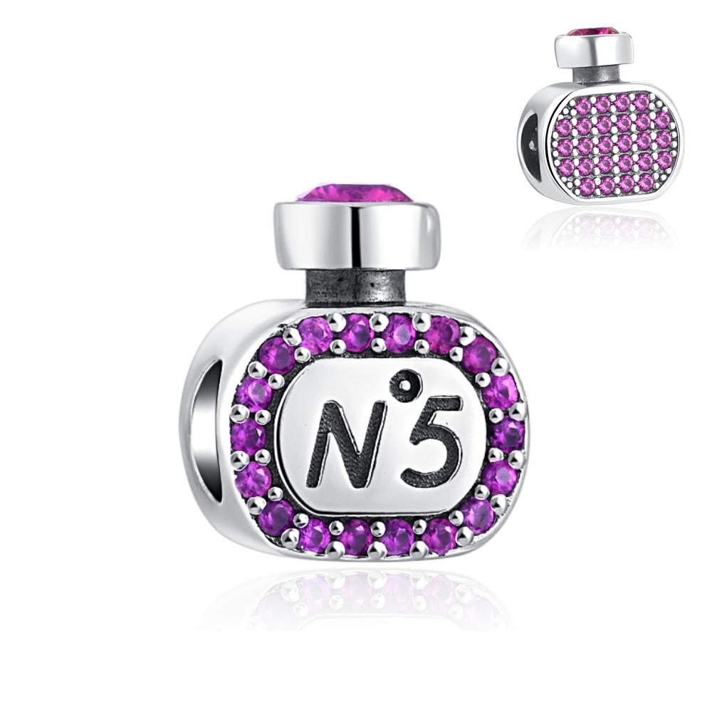 New Original Copper Plated Accessories Fashion Charm Perfume High Heels Bead Fit Pendant Bracelet For Women Diy Jewelry Gift