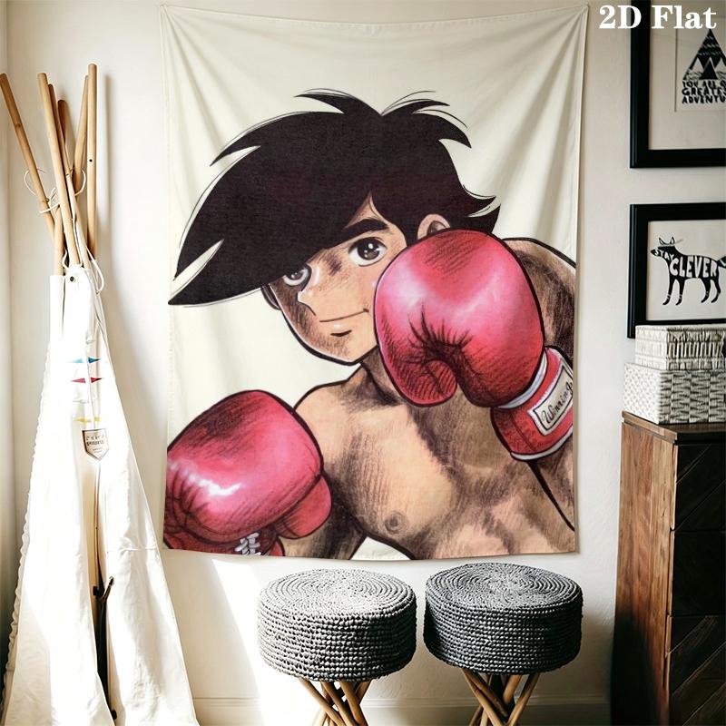 Ashita No Joe Wall Tapestry Aesthetic Wall Hanging Printed Fabric Blanket Decorative Tapestries for Bedroom Living Room Home Decor
