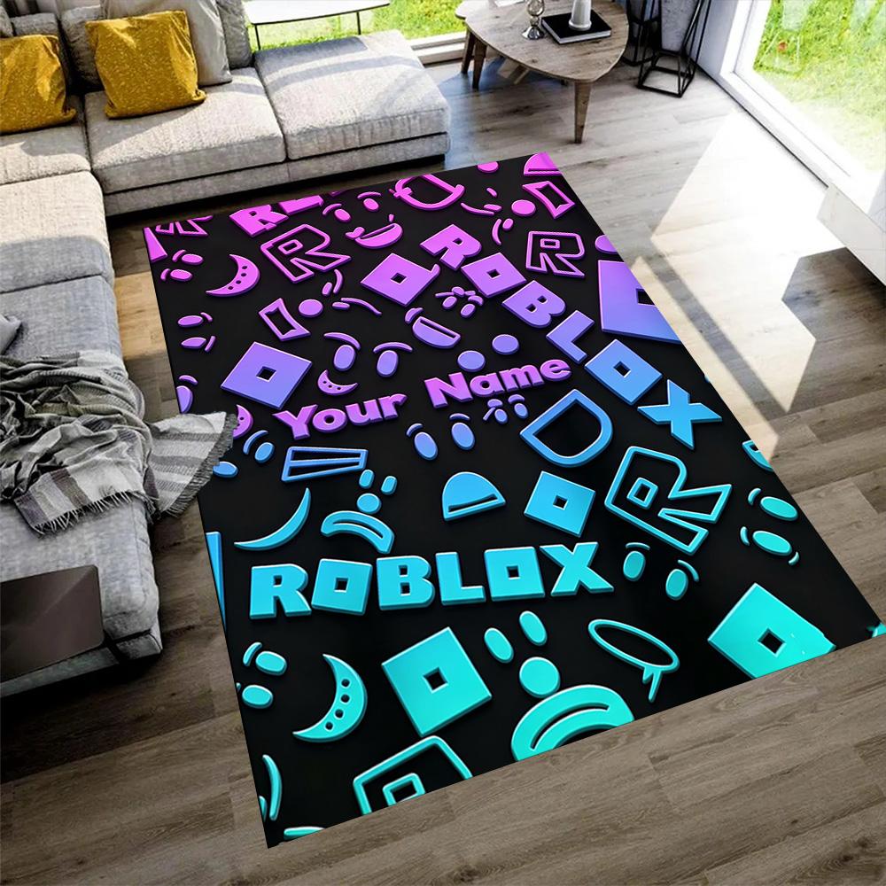 Roblox Customized Name Floor Mat Perfect for Hallway Balcony Dining Room Kitchen Anti-slip Rug Office Home Decor Best for Christmas