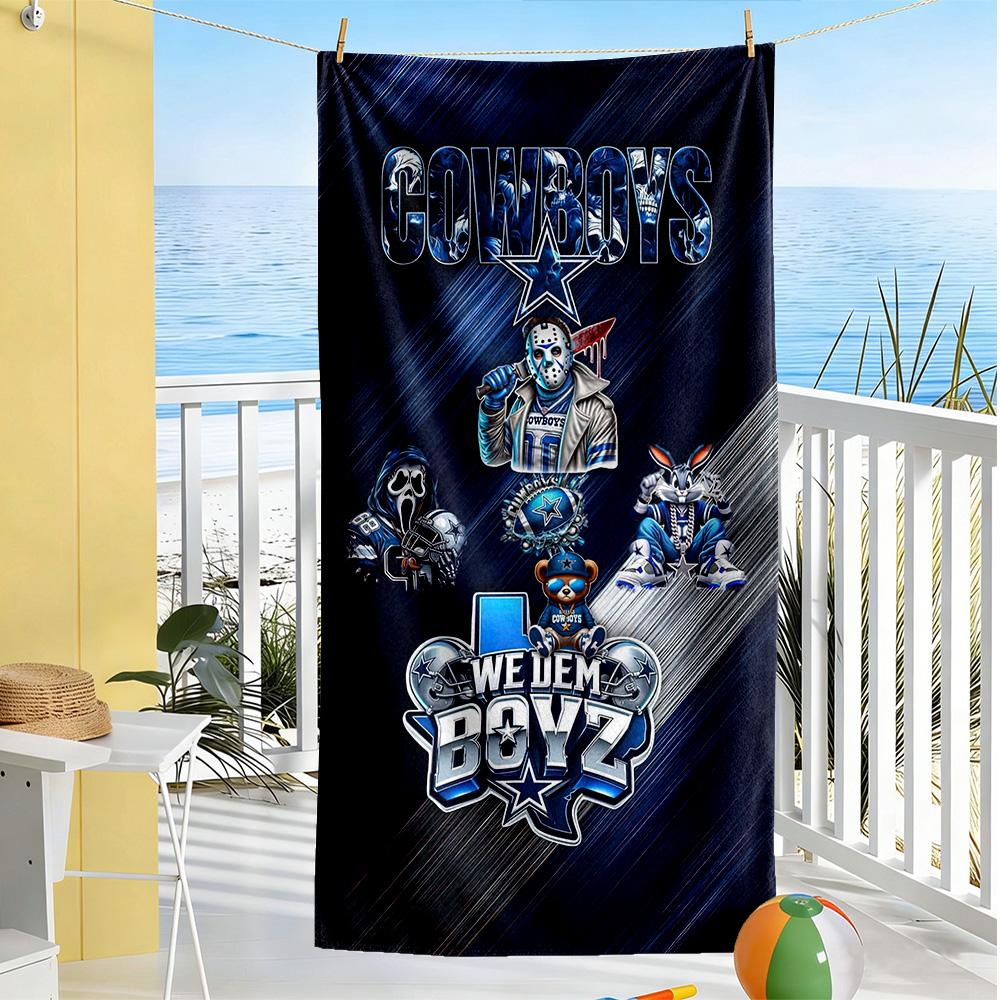 Dallas Beach Towel Soft Durable Quick-Dry Comfortable Lightweight Perfect for Traveling Yoga Camping and Swimming