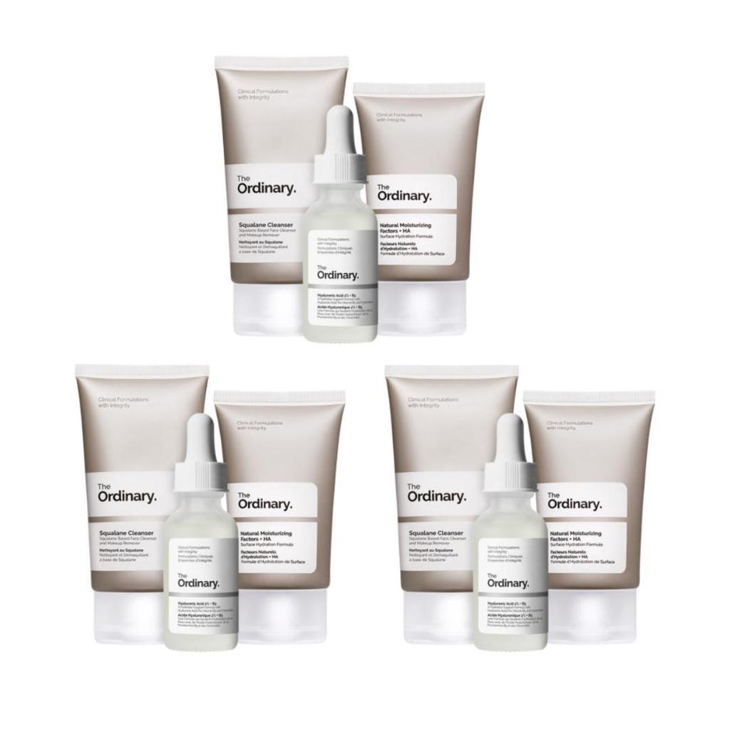 The Ordinary Daily Set (Squalane Cleanser 50ml + Hyaluronic Acid 2% + B5 30ml + Natural Moisturizing Factors + HA 30ml)  (3 Options)