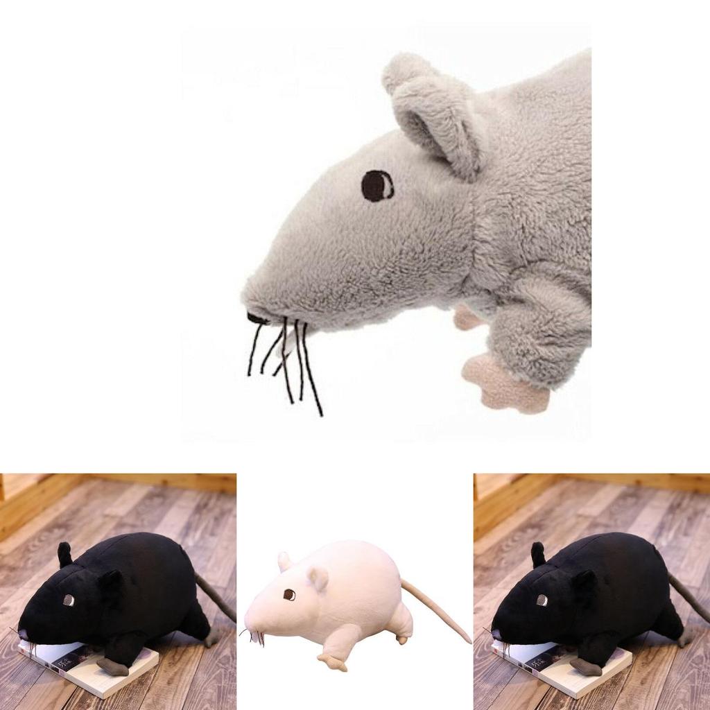 Horror Schwarze Ratte Plüschtier für Kinder und Erwachsene gleichermaßen 20cm Weiche und kuschelige Stoffpuppe