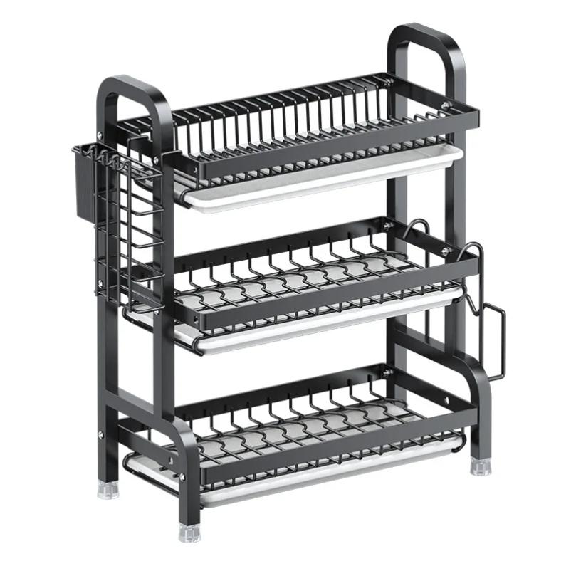 Kitchen storage rack, bowl and dish storage rack, drain rack, household multifunctional bowl and chopstick rack storage box