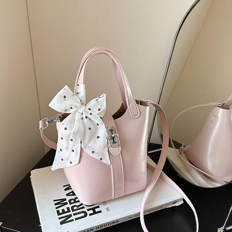 Summer new fashion silk scarf bucket bag mother and child bag portable shoulder messenger women's bag