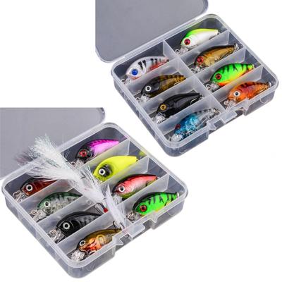 8pcs Minnow Fishing Lure Plastic Artificial Baits Topwaters Artificial Wobbler Crankbait Hard Baits Fishing Accessory