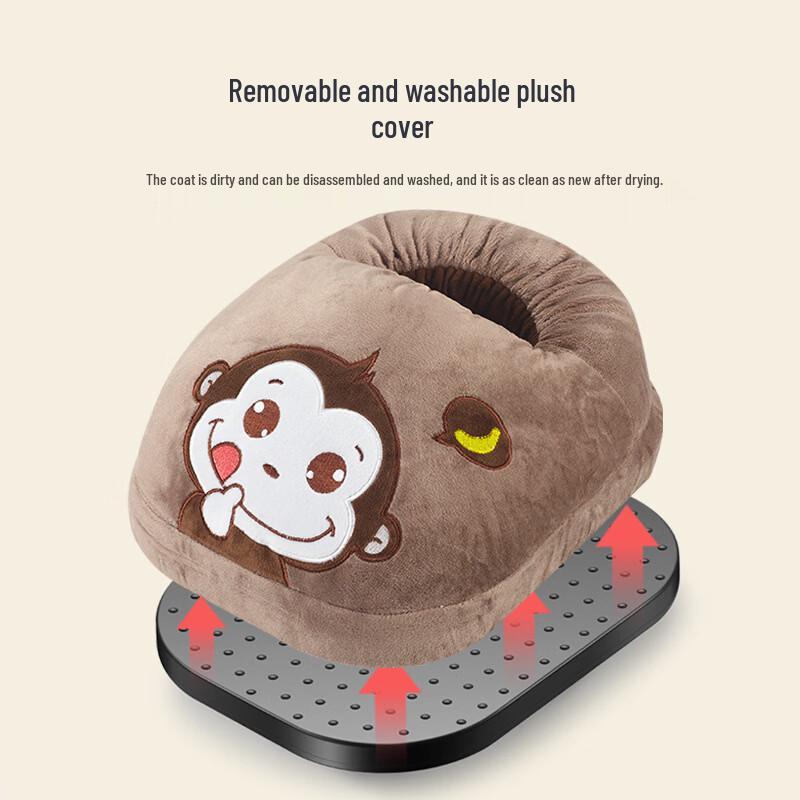 Plush Electric Foot Warmer with Timer