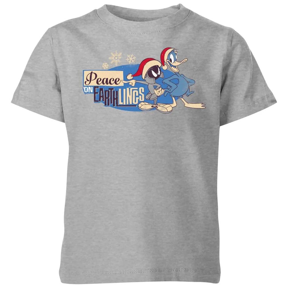 

Looney Tunes Peace Among Earthlings Kids Christmas T-Shirt - Grey - 3-4 Years 100
