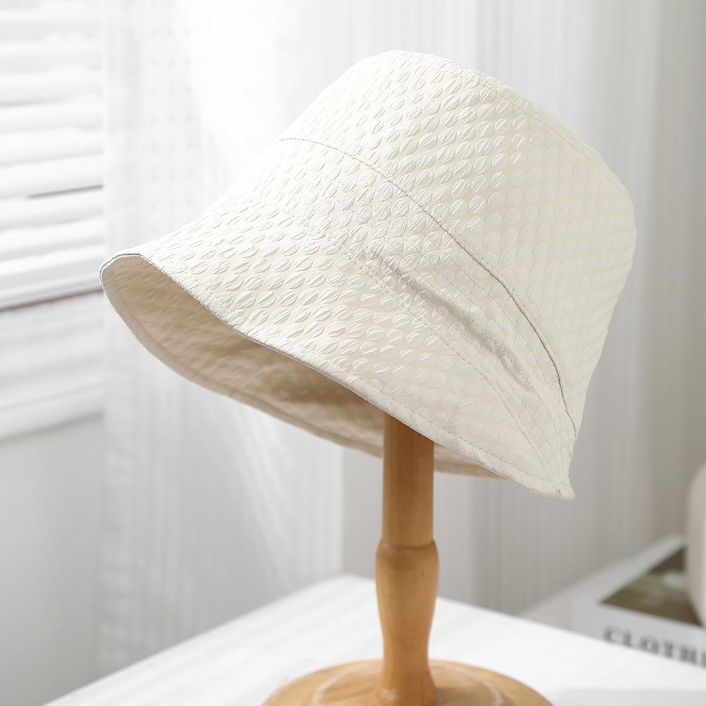 Bubble pattern bucket hat women's niche plain bucket hat women's sunshade sunscreen hat basin hat