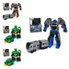Transforming Car Robot Mech Action Figure Toy Cartoon Collectible With Puzzle Assembly Plastic Material