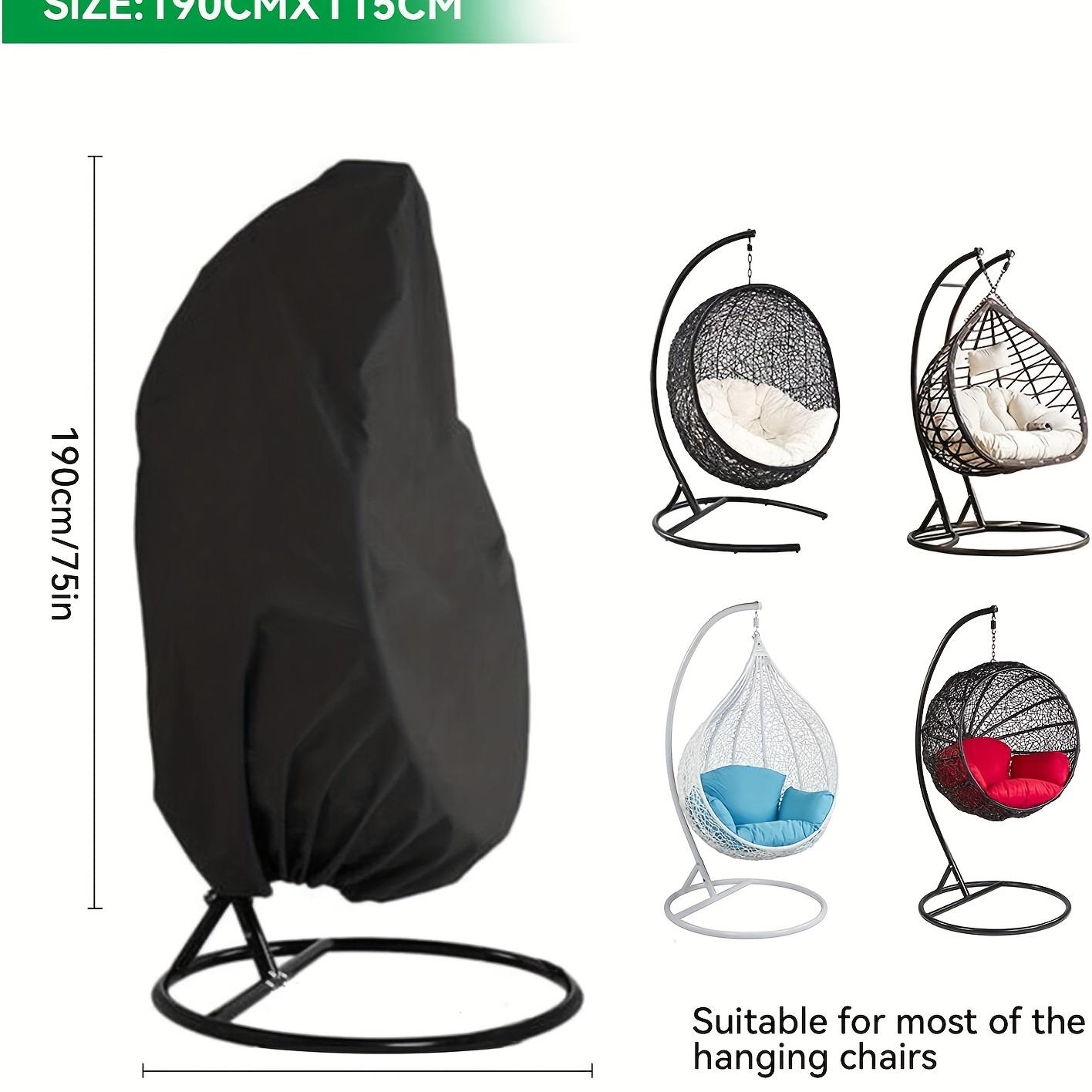 

210D Black Chair Cover 45.28x74.8 Inches Suitable for Hanging Chairs,Egg Chairs and Swimming Chairs Outdoor Furniture Protection чёрный