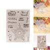 Greeting Words Patterned Stamp Blessing Words Clear Silicone Stamp for Scrapbooking Valentines Christmas Holiday Cards