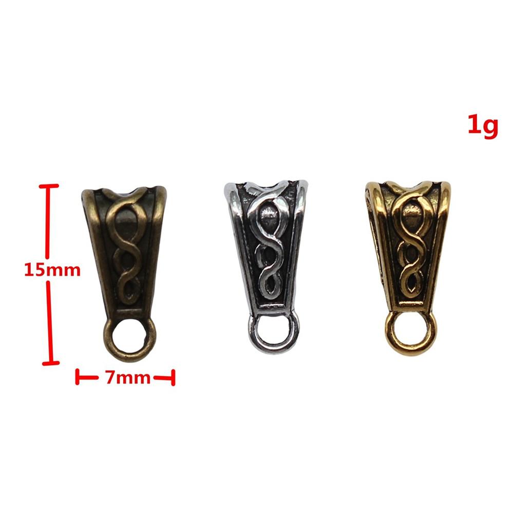 Antique Twisted Pattern Bail Connectors For Charm Attachments Craft Jewelry Accessories