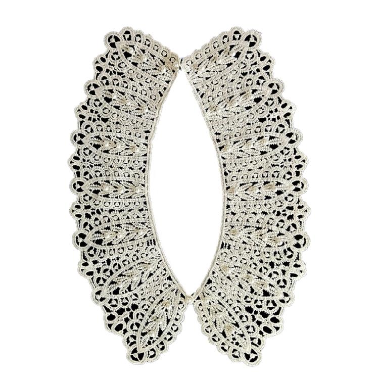 Трендовый кружевной воротник с жемчугом, личностный, модный воротник, свадебный воротник для офиса и вечеринок