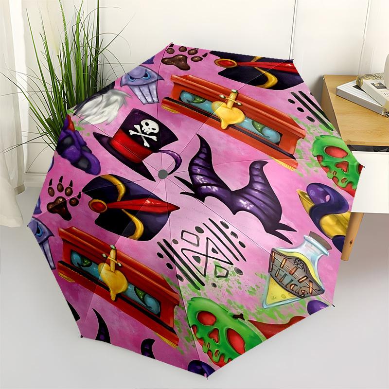 

Villains Themed Automatic Opening and Closing Umbrella, Brightly Colored 8-rib Portable Umbrella, Suitable for Men and Women, A Perfect Gift for Chris