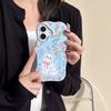 Blue Bow Frosted Case for iPhone 13/14 and 16 Pro Max