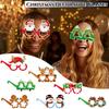 8PCS/Set Christmas New Year Decorating Glasses Christmas Party Creative Paper Eyeglasses Reindeer Santa Claus Cute Photo Props