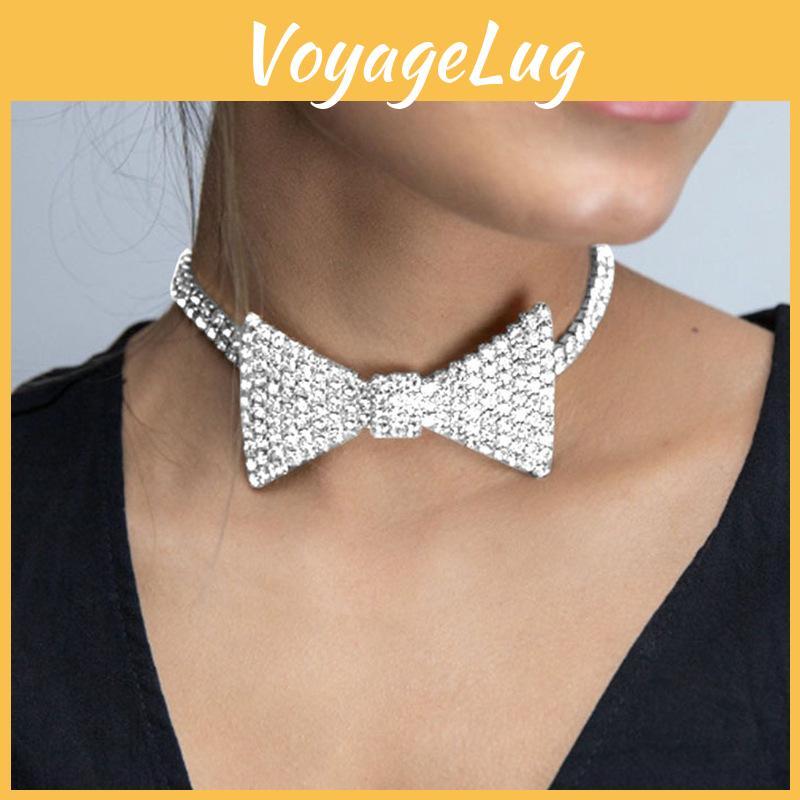 Water Wave Diamond Chain Necklace Butterfly Pendant For Female Fashion Statement