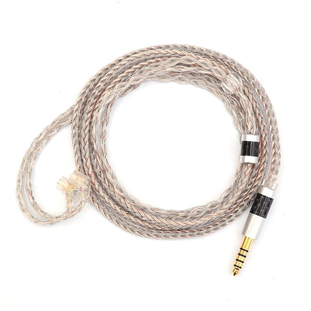 TRIPOWIN Jelly Upgrade 21žilový HiFi sluchátkový kabel postříbřený OCC kabel grafenový měděný drát OCC kabel smíšený oplet + & + (QDC konektor, 4,4mm)