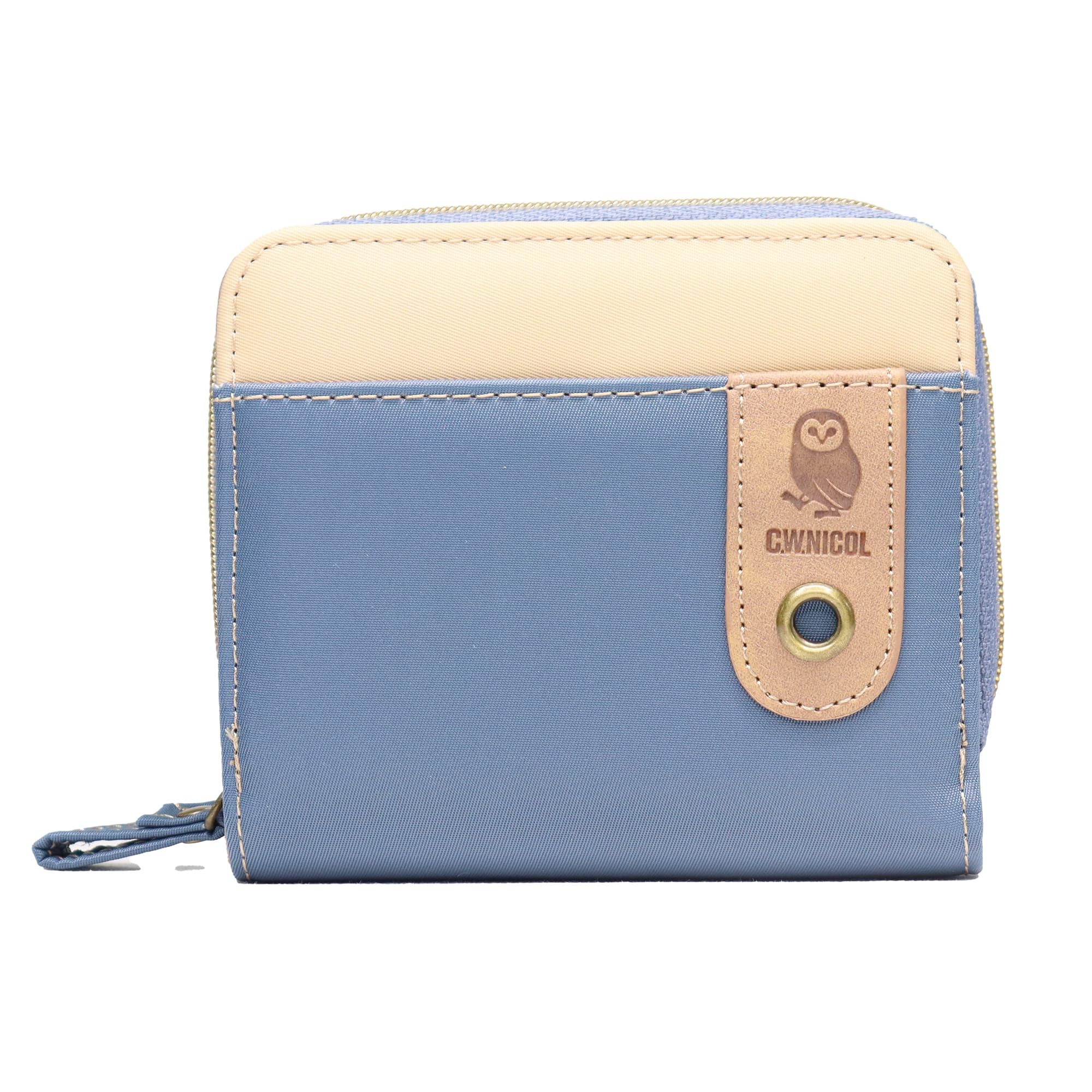 

CW Nicole Bifold Wallet with Owl Compact Design Women s Zipper-Around Design, Design, (Blue) синій