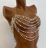 Handmade Multi-layer Tassel Pearl Halter Top Vest Chain