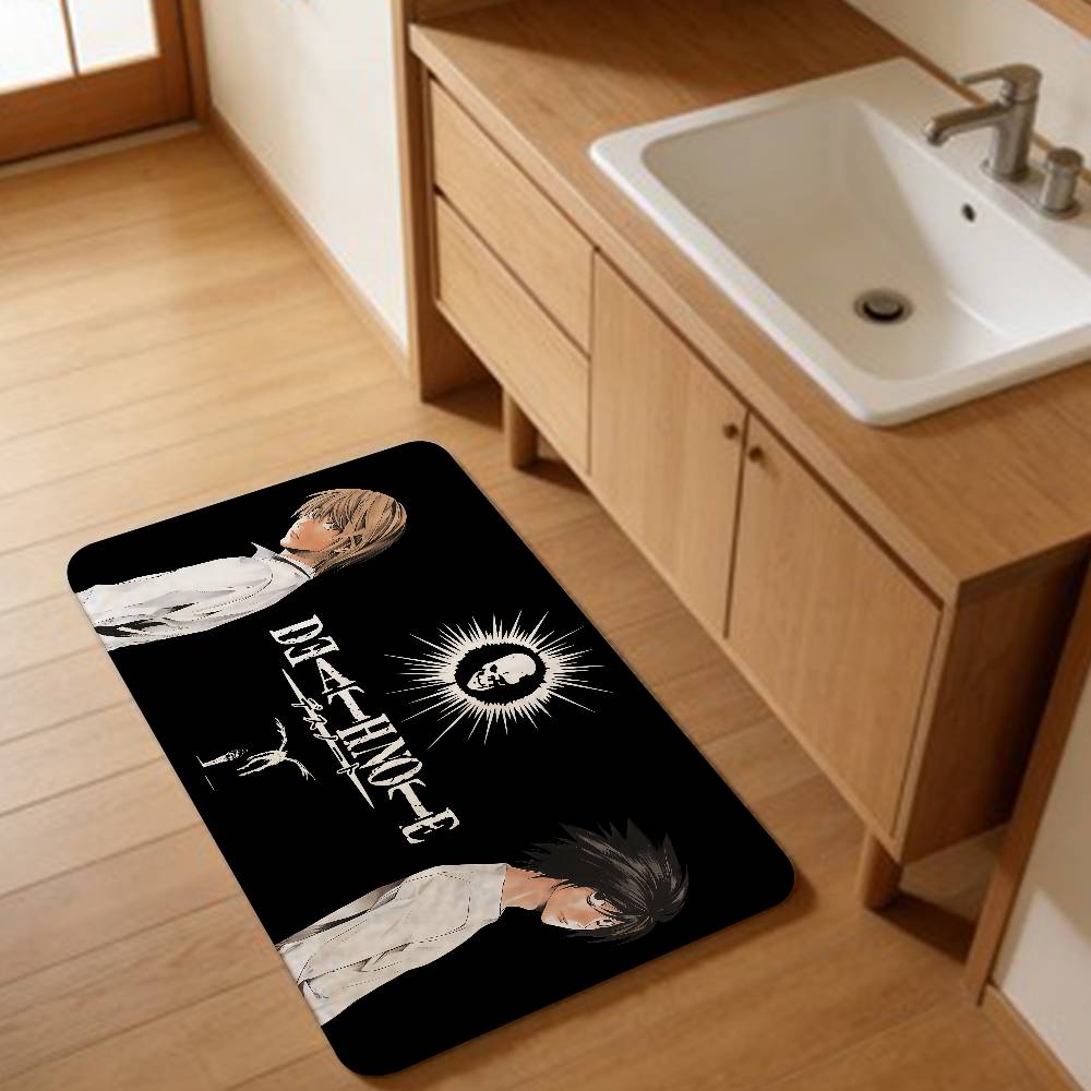 Classic Anime D-Death N-Note Floor Mat Non-Slip Laundry Room Mat Laundry Decor Balcony Child Living Room Bedside Mats