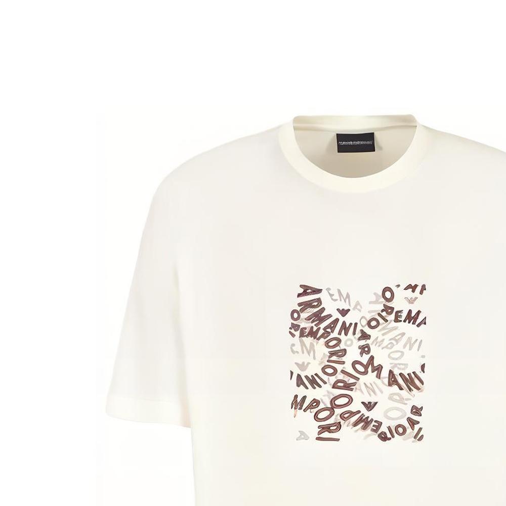 Emporio Armani T Shirt Unisex Ecru 3D1TG3-1JPZZ-01A2
