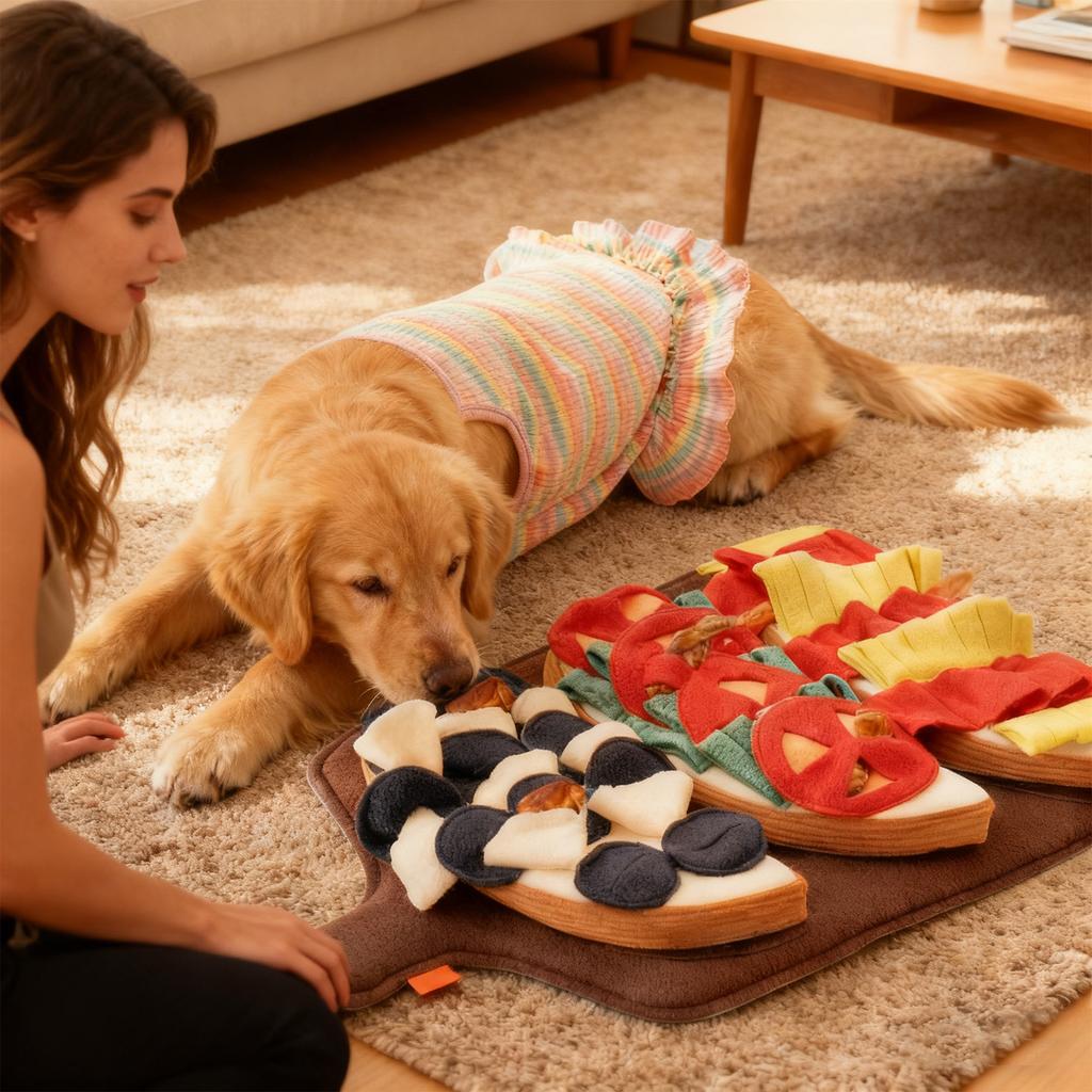 Dog Vocal Toy, Pet Sniffing Mat, Energy And Physical Strength Consuming Slow Feeder Mat, Food Hiding Toy