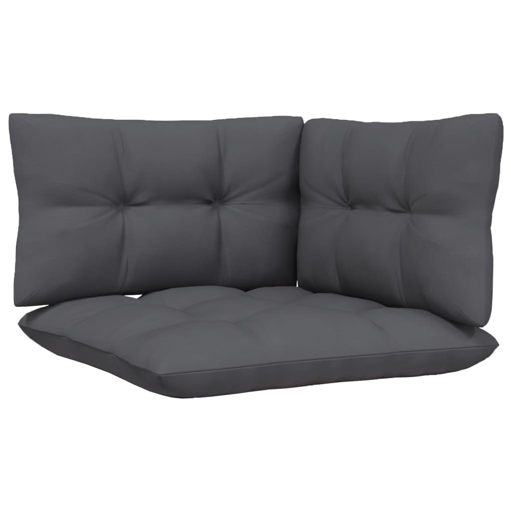 Vidaxl 3-Osobowa Sofa Ogrodowa Z Antracytowymi Poduszkami, Sosnowa